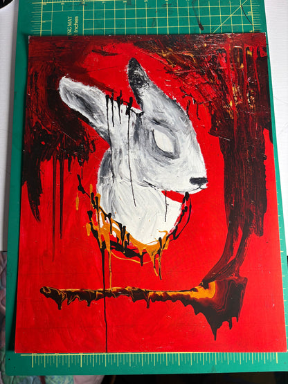 the sacrifice (rabbit art print - 11”x14”)