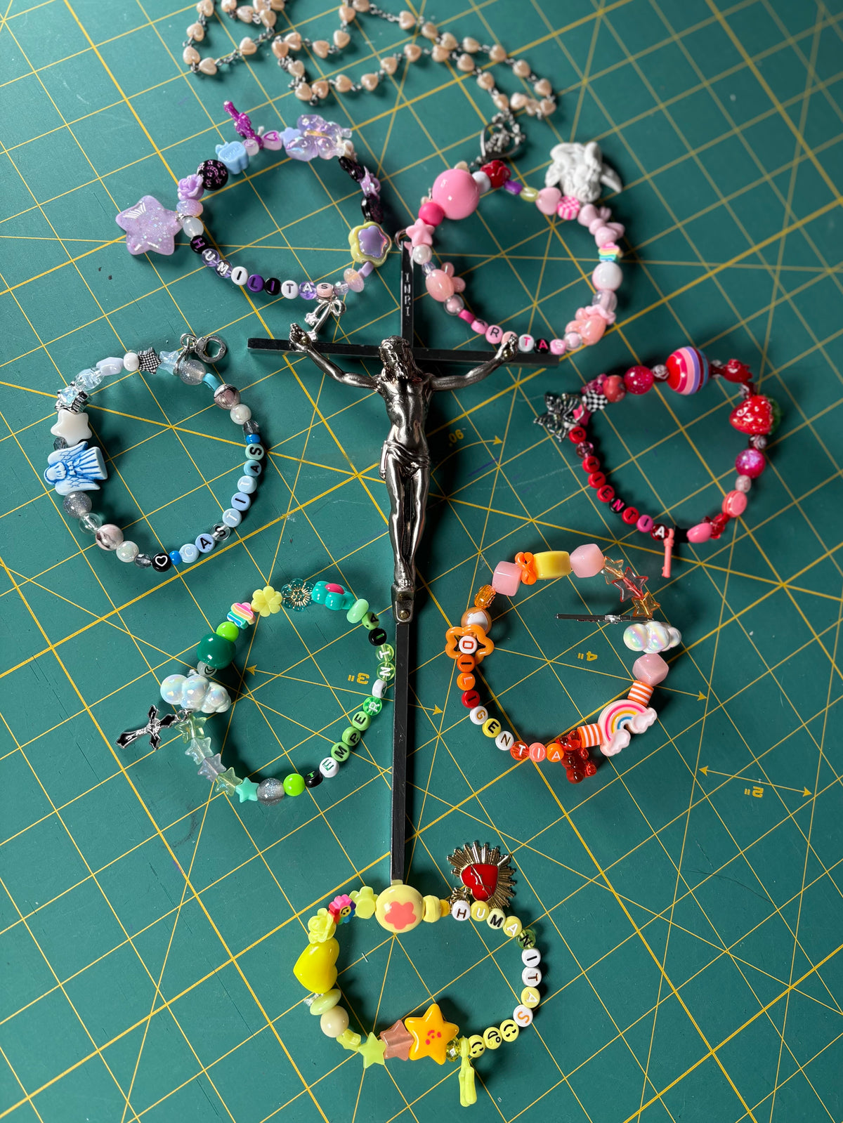 THE SEVEN HEAVENLY VIRTUES & SEVEN DEADLY SINS Kandi bracelets