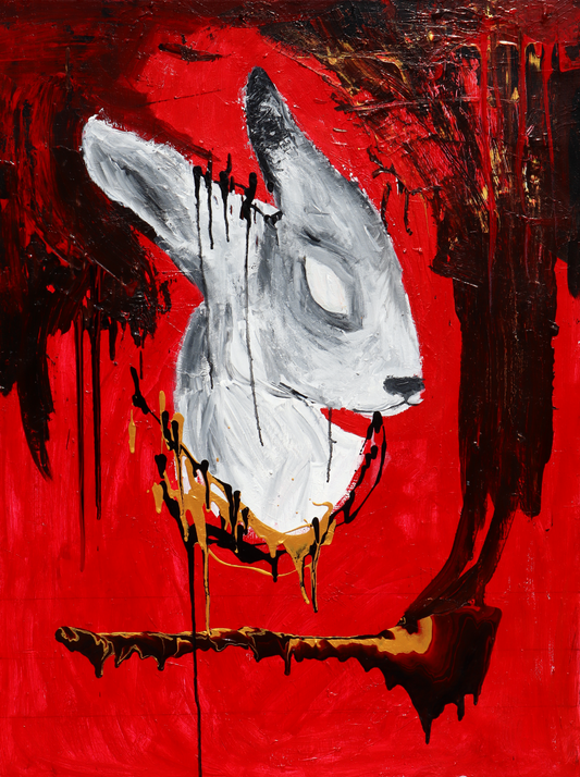 the sacrifice (rabbit art print - 11”x14”)