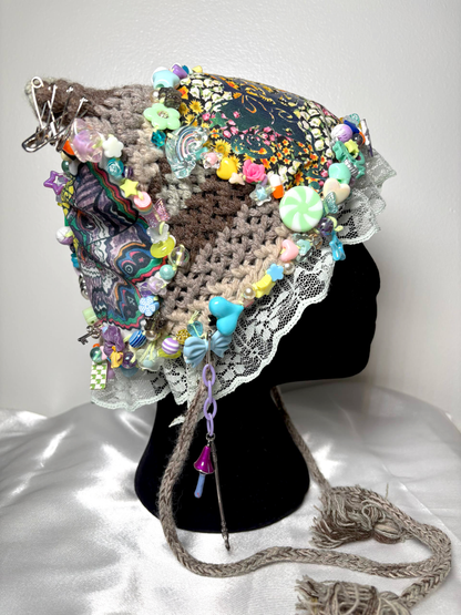 MOSSY MOTH FAERIE Square Cap