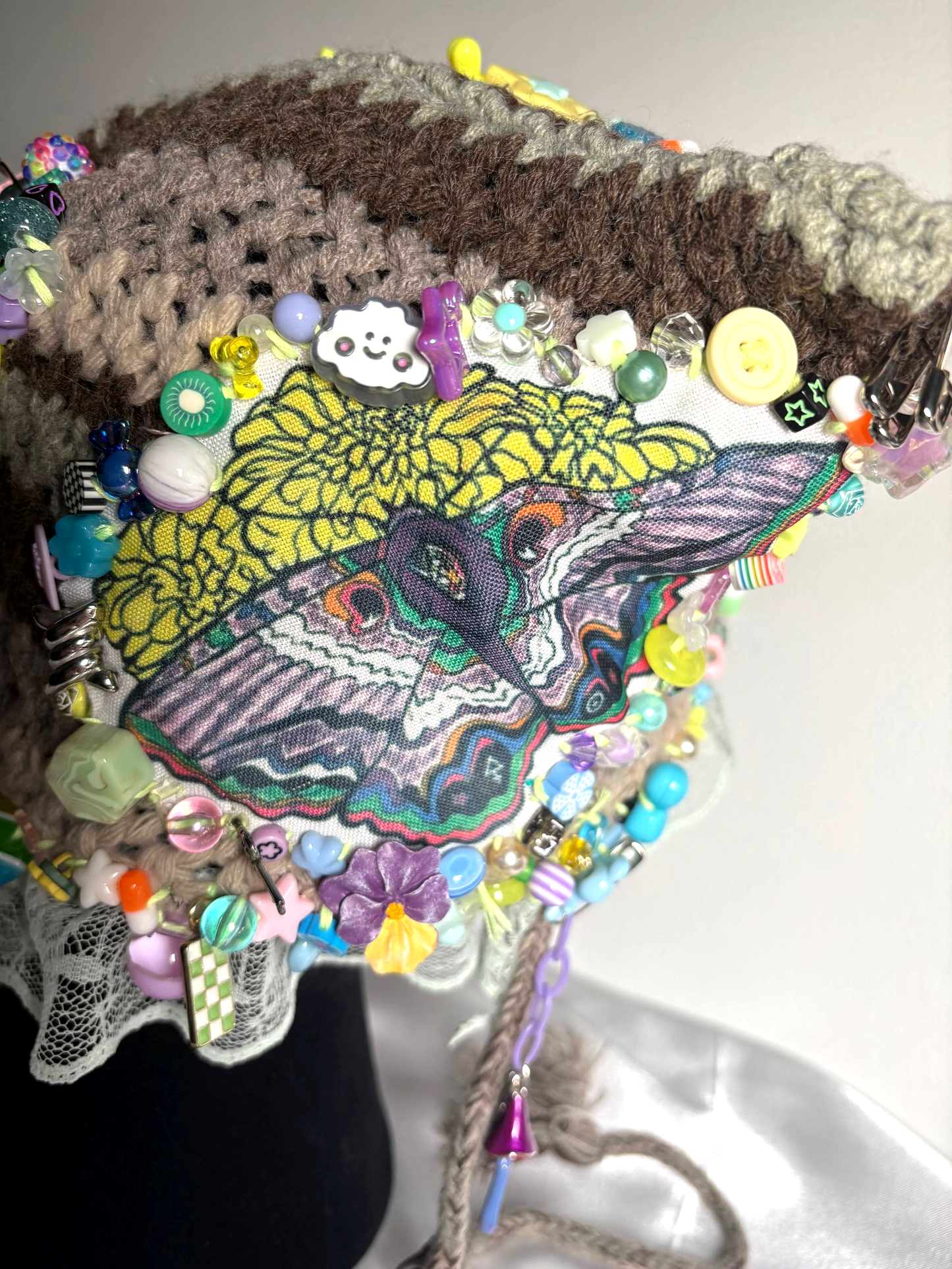 MOSSY MOTH FAERIE Square Cap