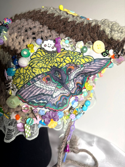 MOSSY MOTH FAERIE Square Cap