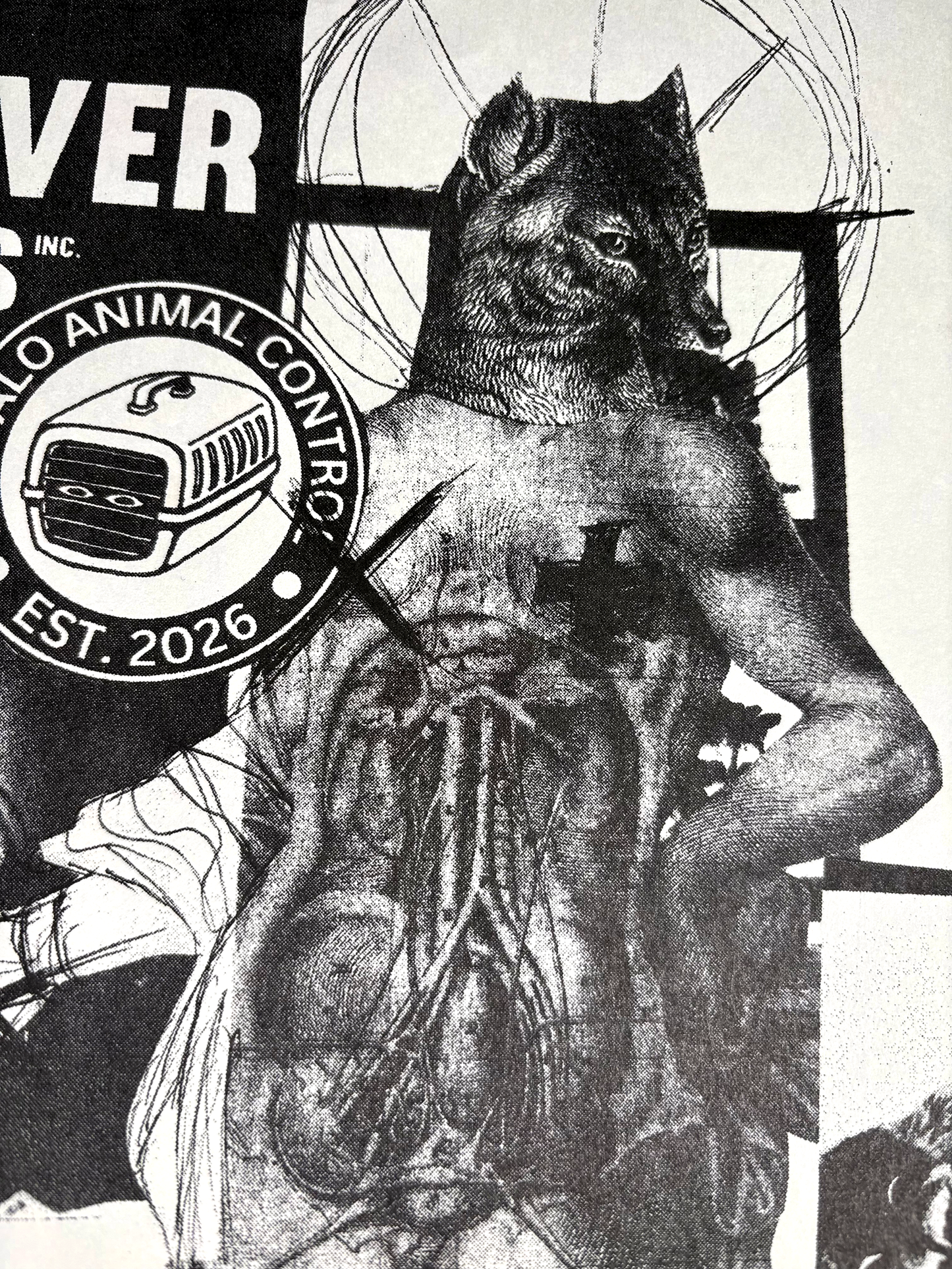 rabies night - risograph print (11"x14")