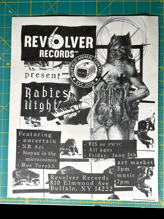 rabies night - risograph print (11"x14")